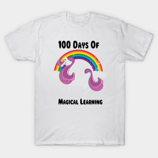 Unicorn 100th Day Of School 100 Days For Girls T-Shirt